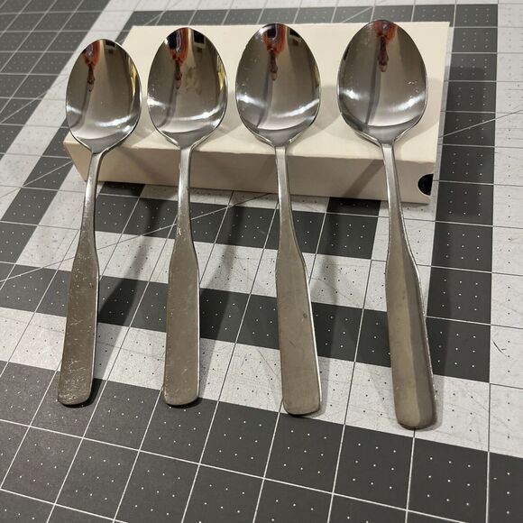 Reed & Barton Other - Reed‎ & Barton Fiddler II (4) Oval / Soup Spoons Stainless Flatware Replacements